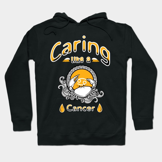 Zodiac attributes: Cancer black Hoodie by Ludilac